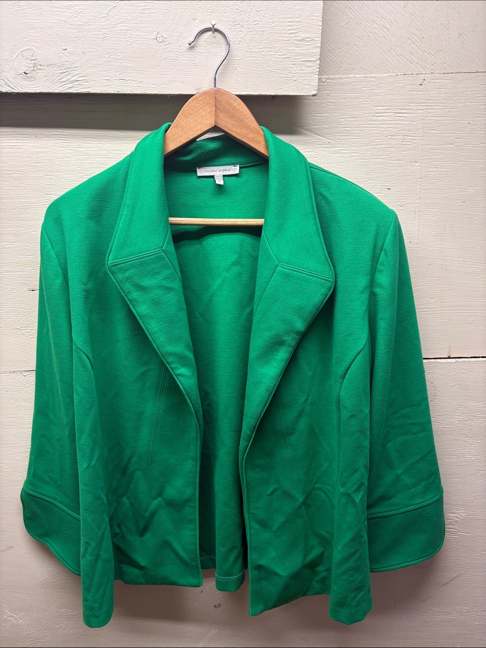 Bright Green Open-Front Blazer Jacket - Women's